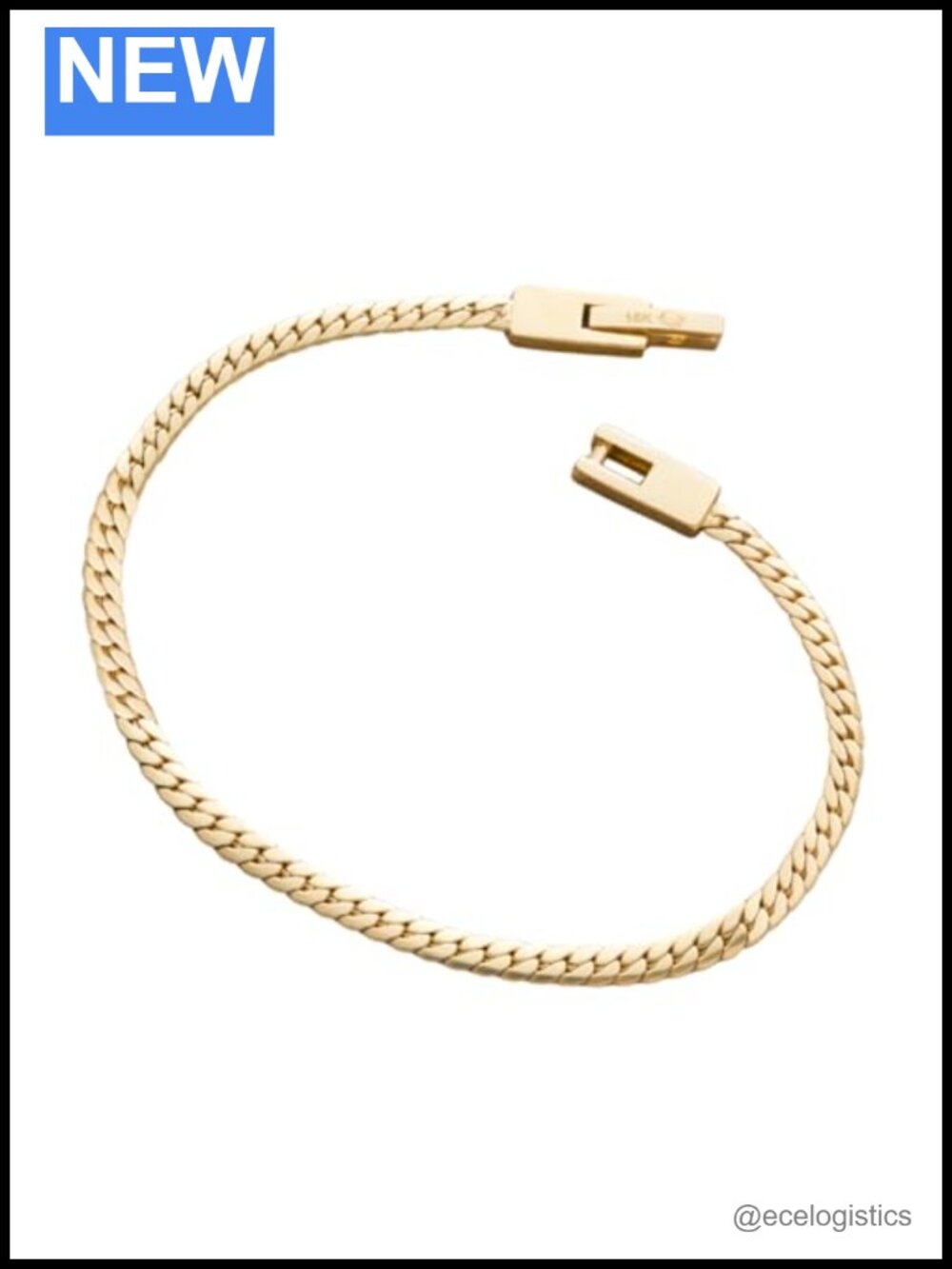 18K Gold Melted Over Titanium Alloy Vine Chain Bracelet